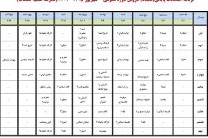 برنامه شهریور دوم1404مدرسه مشکات - Copy